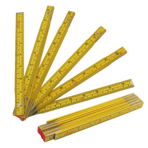1pc/2pcs 1M/2M Metric & Imperial Dual Scale Folding Rulers for DIY Craft Projects / Drawing / Woodworking Measuring Tool Kit