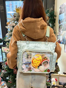 AORDA Original Green Large Capacity Three-Way Shoulder Crossbody Bag for Youth Travel Daily Use Soft Artificial Leather