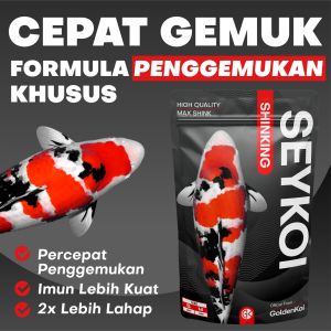 Pakan makanan pelet ikan koi Premium SEYKOI singking tenggelam 1kg