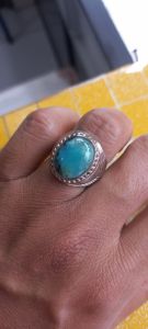 natural bacan doko majiko kristal bodyglass dim15×12×45mm ring alpaka super no.75/8.gosokan mulus kinclong no krak