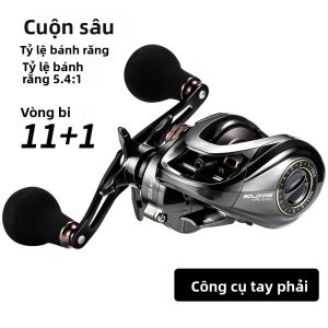 Máy Câu Cá Baitcasting SOLOLKING HIAW200 Lực Kéo Tối Đa 9.5KG Tỉ Số Truyền 5.4/7.2 Dùng Cho Câu Cá Biển Mực Bạch Tuộc Sông Hồ.