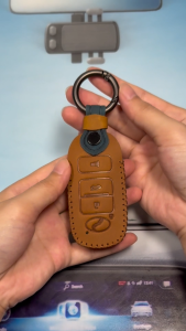 Perodua Ativa / Myvi 2022 / ALZA 2022 - 2023 Remote Key Cover Leather Case Keychain Accessories Sarung Kunci