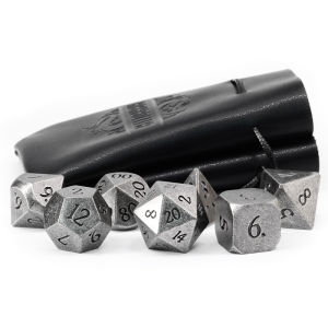 Antique Silver Coated Metal Dice Set 7pcs Role Playing Game Tabletop Game Dragon And Underworld Dungeons And Dragons