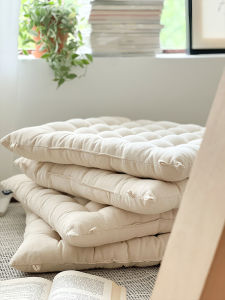 M. Life Japanese Style Silent Style Minimalist Cushion Bench Cushion Dining Room Chair Cushion Dining Chair Cushion Cotton Linen Bay Window Futon Mat