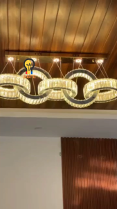 Modern Luxury Ceiling Chandelier Home Decoration Led Glossy Ring Lighting Lamp Branch Restaurant Bar Living Room Pendant Lamp