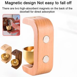 [When The Doorbell Rings Wealth Pours In] Magnetic Walnut Doorbell Entry Door Reminder Home Entry Decor