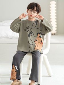 ANZHAOQI | Cotton Boys Long Sleeve Pajama Set Large Size