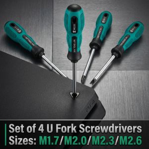4Pcs Screwdriver Set U-Shape Head Precision Screw Drivers Hand Tool Kit Cr-V Professional Spanner Screwdriver Kit for Repair
