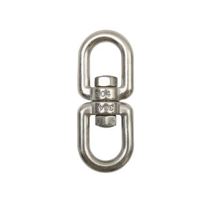 Moda Homehub Stainless Steel Swivel Double Loops Hook Connector Two Ended Ring Link M4 M5 M6 M8