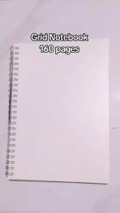 Grid Notebook A5 Size 80 Sheets Thick Paper Smooth Writing Durable Soft Cover for School Office & Journaling