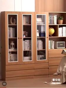 ตู้หนังสือ ตู้อเนกประสงค์ ตู้โชว์กระจก ตู้โชว์วางของ ชั้นวางของ ชั้นหนังสือ ตู้ลิ้นชัก ตู้ไม้ บานกระจก สวย แข็งแรง วางของได้เยอะ