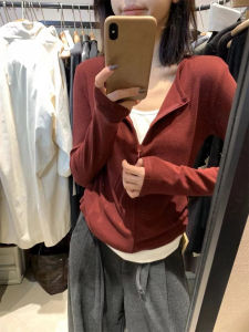 YUEZHONGWEI | Red Fake Two-Piece Long-Sleeved T-Shirt Womens Fall Winter Base Layer