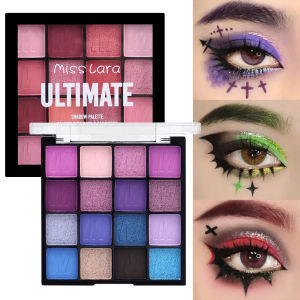 16 Colors Bright Jam Color Eyeshadow Palette Enchantress Glitter Red Green Pink Eye Shadow Long Lasting Eyes Makeup Cosmetics