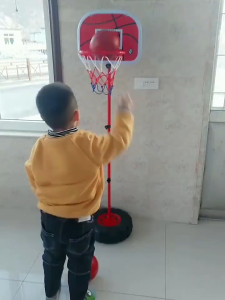 Kids Basketball Hoop Set Height Stand Basketball Goal Toy With Ball For Indoor Outdoor Sports Play