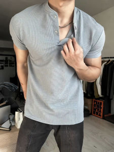 เสื้อยืดคอกลมแขนสั้นทรงหลวมสำหรับผู้ชาย ทรงฮันนี่คอ ทรงสลิมฟิต ทรงพอดีตัว สำหรับออกกำลังกาย วิ่ง ใส่ไปทำงาน ฤดูร้อน