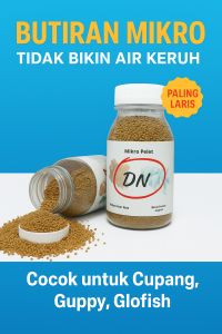 Pakan pelet ikan hias kecil DN 40gr utk jenis ikan cupangmollymanfishglofishguppy