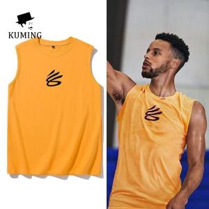 Basketball Vest Training Suit Loose Fitting Mens Sports Jersey Running Fitness Vest Shoulder Sleeveless T-shirt