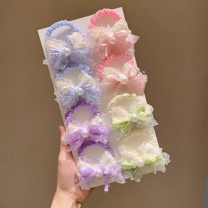 2 Chiếc Dây Buộc Tóc Nút Thắt Bướm Nhiều Màu Sắc Cho Bé Gái Dây Ren Thời Trang Thanh Lịch Dây Co Giãn Để Sử Dụng Hàng Ngày Món Quà Hoàn Hảo