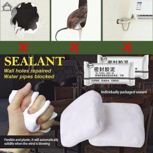 Waterproof Flexible Cement Glue Water Stop Sealant Mud Wall Sealant Mud Air Conditioning Hole Mouse Hole Sewer Hole Plugging Repair Wall Waterproof Flexible Cement Glue Cement Wall Glue Glue Sewer Pipe Sealing Clay Sealant Air conditioning Hole Mouse Ho
