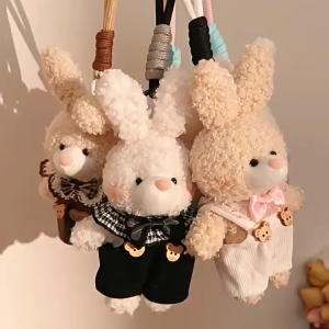 จี้หมีโบว์กระต่ายบอนนี่ ตุ๊กตากระต่ายแสนสวยสำหรับเด็กผู้หญิง จี้ห้อยกระเป๋า เครื่องประดับ ของขวัญสำหรับเพื่อนที่ดีที่สุด