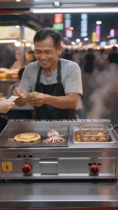 Multifunctional Commercial Gas Griddle All-in-One Gas Stove for Teppanyaki Oden and Pancake Street Food Cooking Machine