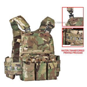 Ferro V5 FCPC Tactical Plate Carrier Quick Release Portable Body Armor Molle Airsoft Hunting Vest with 556 Triple Magazine Pouch