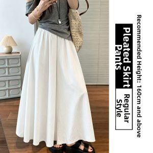 XINGJUSHE | Summer Lightweight Skirt Pants A-line Short Person Ice Silk Sunscreen