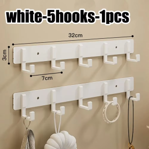 Stain Resistant Aluminum Alloy Adhesive Hook Dense Structure Easy Clean Suitable for Kitchen Tool and Messy Sundry Wall Hanging