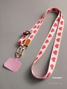 Zengge Canvas Phone Strap Wide Version Crossbody Side Body Strap Womens High End Painted Print Long Enough to Hang Neck Not Choking Bee Bag Chain Pendant Phone Case Cover Strap