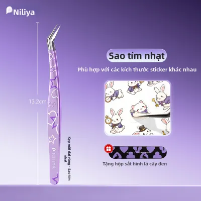 NILIYA | Kẹp Nhíp Cắt Dán Chính Xác Cao Thiết Kế Ô Cờ
