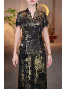 GUBODUO | Slim Fit Embroidered Breathable Two-piece Set Mom Summer Fashion