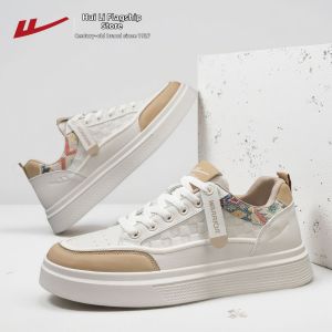 Warrior | Men Soft Sole Low Cut Versatile Winter Leather Board Shoes