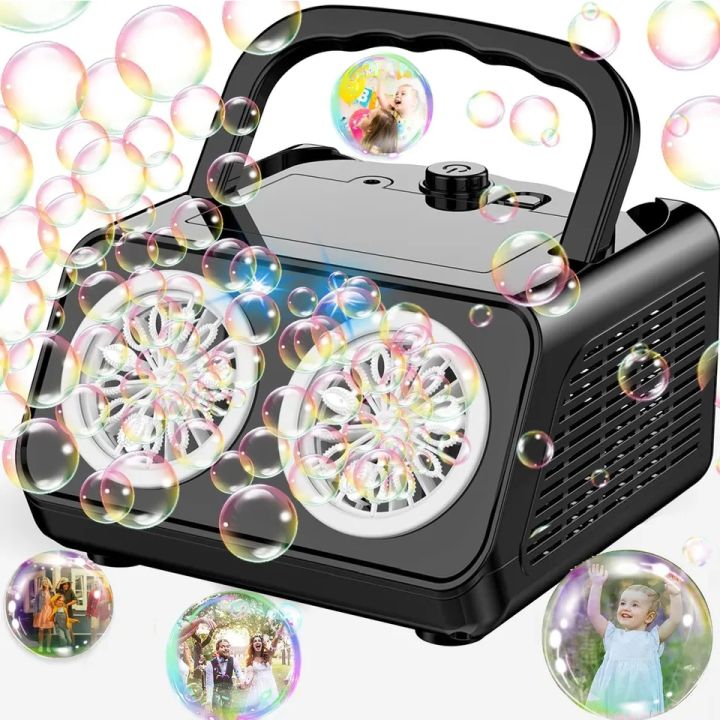 Automatic Bubble Machine Upgrade Bubble Blower with 2 Fans,50000 ...