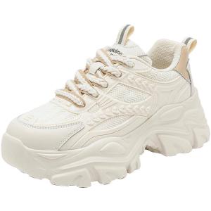 Agsdon | New Leather Platform White Sports Shoes Spring