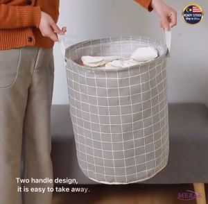 Foldable Dirty Clothes Large Laundry Basket Home Storage Bucket Beg Bakul Baju Tong Pakaian Kotor Sazie Besar Lipat