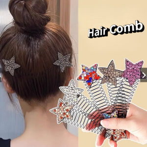 Fashion Women Star Invisible Hair Hairpin Adult Kids Tiara Curve Bangs Hairband Fixed Insert Comb Hair Accessories