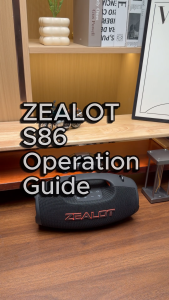 ZEALOT S86 Bluetooth Speaker 100W Strong Bass 8000mAh Bluetooth 5.4 RGB Color Light TWS Pairing 360° Surround Sound Portable Handheld Multi‑source Input for Outdoor Camping Party Home Desktop PC Entertainment