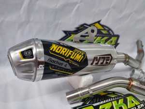 Knalpot Norifumi Roket 4 Stenlis CRF 150 KLX D-Tracker 150 WR 155 Viar Cross 150 dan bisa Modif trail