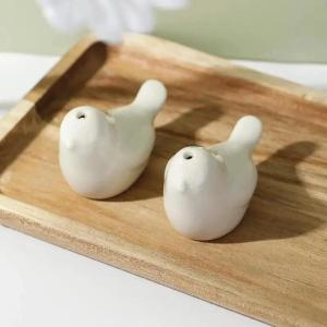 2 Pcs/Set Ceramic Love Bird Seasoning Bottle Gift Box Wedding Companion Gift Classmate Party Souvenir Home Kitchen Seasoning Box