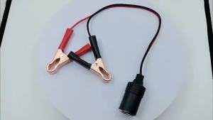 12V 24V 220W Cigarette Lighter Female Socket Car High Power Pure Copper Battery with Clip Car Socket Plug