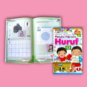 Buku PAUD Pandai Menulis Huruf 1 dan 2 - Buku Kegiatan Kreatif - Serbajaya