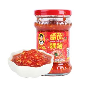 TaoHuaBi LaoGanMa Garlic Flavored Tomato Hot Sauce Speciality Sichuan Pepper Condiment for Noodles And Rice in a Bottle