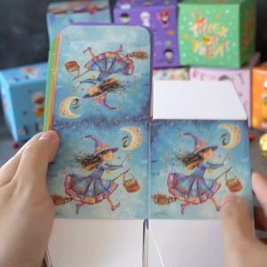 24pcs Halloween Gift Box Trick or Treat Goody Boxes Pumpkin Witch Ghosts Paper Treat Box for Happy Halloween Party Gift Supplies