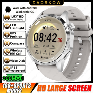2026 new smartwatch multiple sports modes AMOLED HD screen 400 mah large battery voice assistant casual mini-games compass