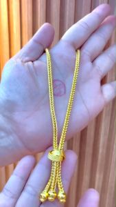 สร้อยคอ 2บาท 20นิ้ว ลายตระกร้อ แถมตะขอสำรอง ทองโคลนนิ่งเหมือนแท้ ทองชุบ ทองปลอม ทองไมครอน 20 ชั่วโมง