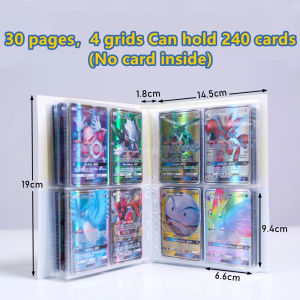 Pokemon Cards Album 9 Pocket Pokemon 432 Card Album book Binder Display Collections Holder PokéMon Cards Cards Book Binder S0S2 240Pcs Cartoon PVC Waterproof Hard Cover Display Sleeves Boys Girls Toys Gift 游戏卡 卡册
