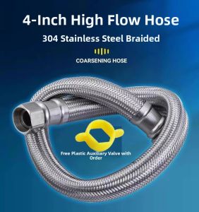High Flow 304 Stainless Steel Woven 4 Split Thick Diameter Explosion Proof High Pressure Intelligent Toilet Water Heater Pipe