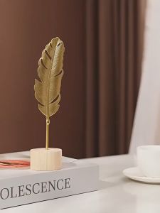 【Vinnatsu】Emas Meja Ruang Tamu Rumah / Dekorasi Hiasan Daun Ginkgo / Golden Ginkgo Ornament