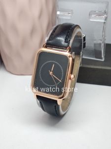 mewah casual jam tangan wanita kotak tali kulit