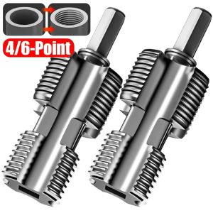 Water Pipe Inner Hole Opener 4/6 Points Universal Tap Pipe Internal Holes Thread Openers Electric Drill Hexagonal Tapping Tools
